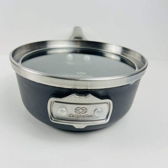 Calphalon 87025 Premier Hard Anodized Space Saving 2.5qt Saucepan 2-1/2 Stovetop - Picture 3 of 6